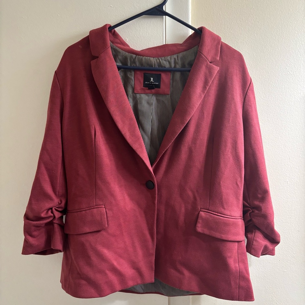 Jules & Leopold Red Blazer with Notched Lapels